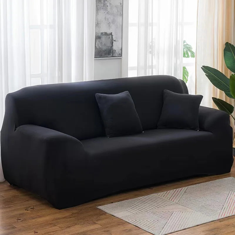 Stretch Milk Silk Sofa Cover – Fitted Couch Slipcover for Living Room Furniture