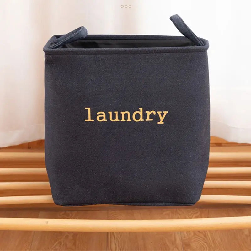 Foldable Jute Laundry Basket – Large Capacity Fabric Storage for Bathroom