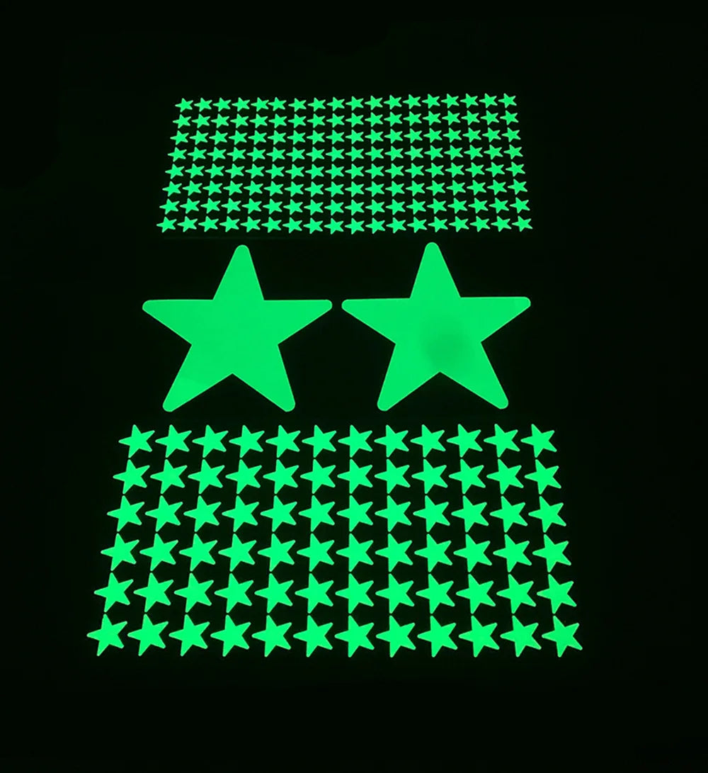 Glow in the Dark Wall Decals – Luminous Dots and Stars for Kids Bedroom Decor