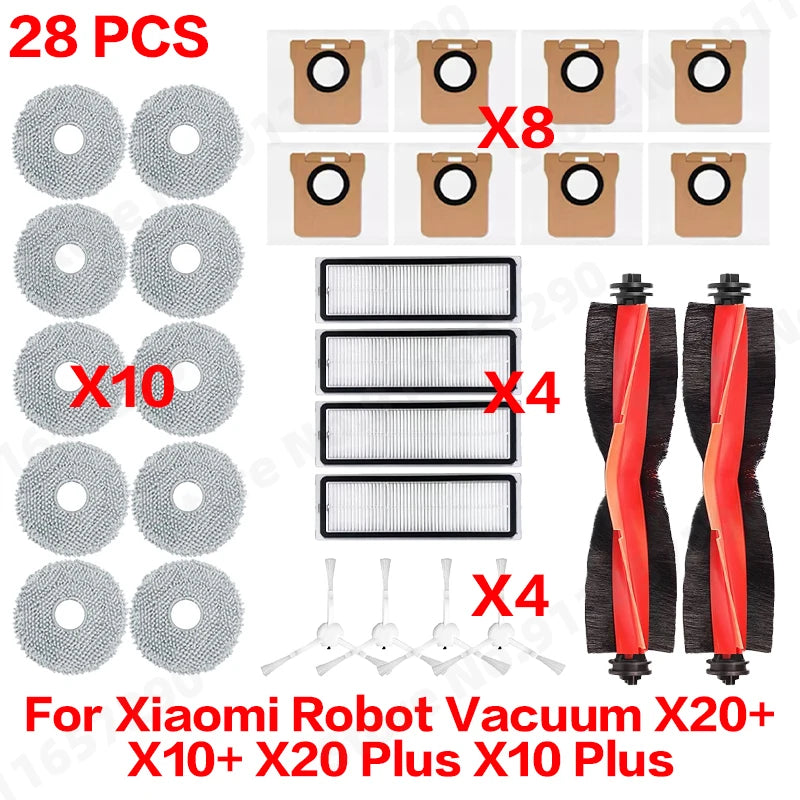 Vacuum Replacement Parts Kit – Dust Bags and Filters for Xiaomi Robot Vacuums