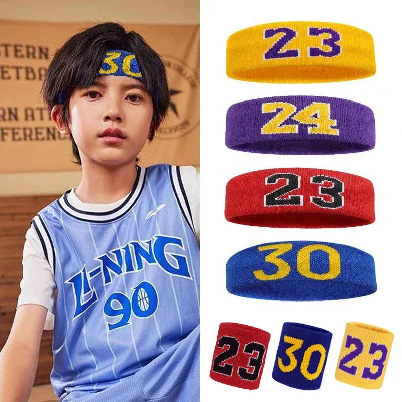 Cotton Athletic Headband – Elastic Sweatband for Gym Sports and Training