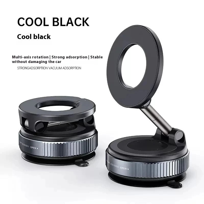 Magnetic Foldable Phone Holder – 360 Adjustable Vacuum Mount for Car and Desk