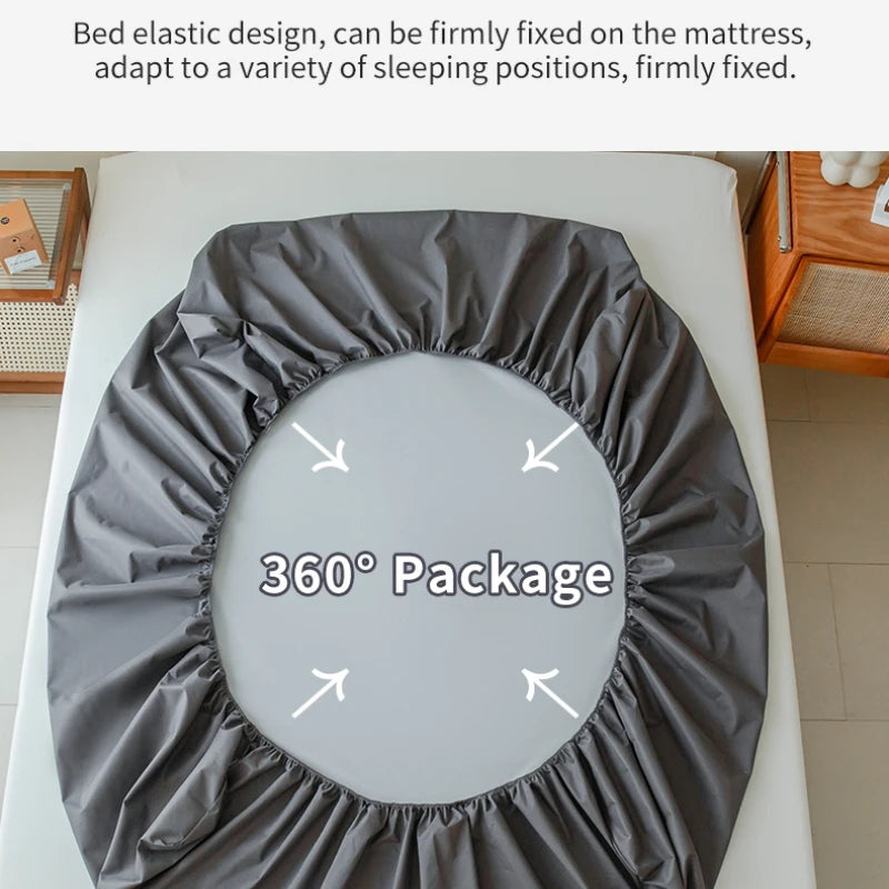 Waterproof Fitted Mattress Protector – Elastic Bed Cover for Home Bedding