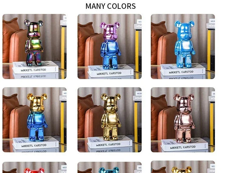 Ceramic Bear Figurine – Aesthetic Luxury Sculpture for Modern Home Decor