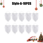 White Santa Claus Beard – Simulated Costume Prop for Christmas Cosplay