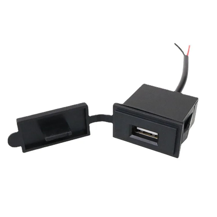 Waterproof USB Car Charger – 2.4A Power Socket for Motorcycle RV and Boat