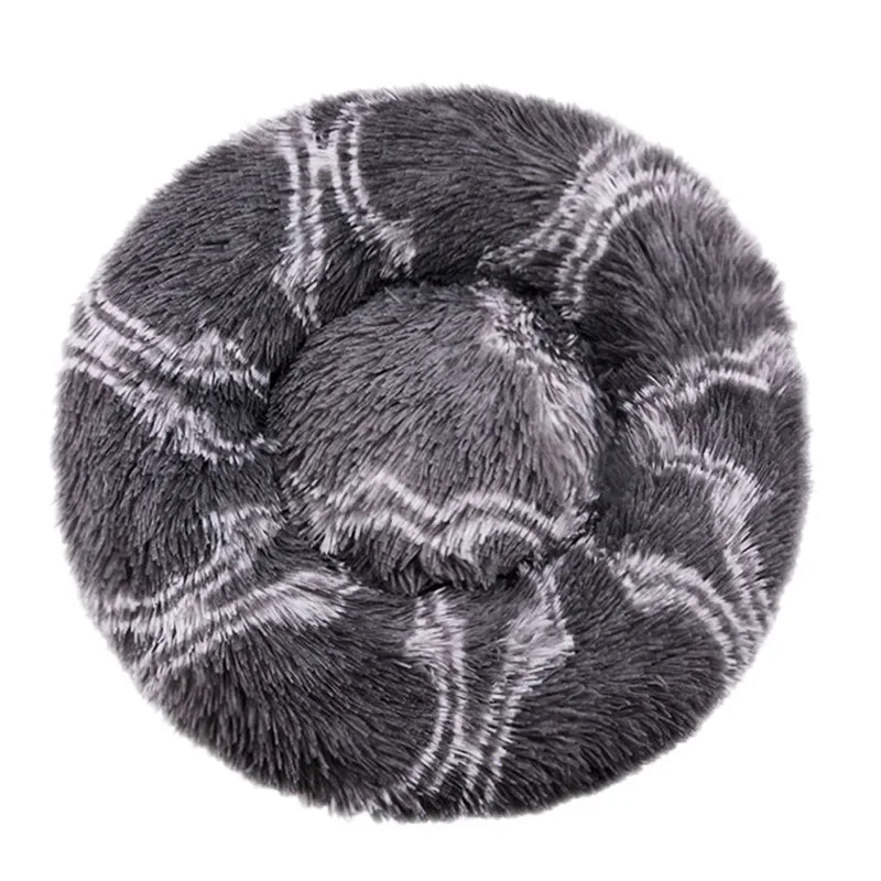 Plush Round Pet Bed – Soft Warm Nest for Large and Medium Dogs or Cats