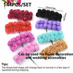 Artificial PE Rose Flowers – UV Resistant Decor for Wedding and DIY Crafts