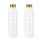 Motivational Frosted Water Bottle – 32oz Leakproof BPA Free for Fitness Gym