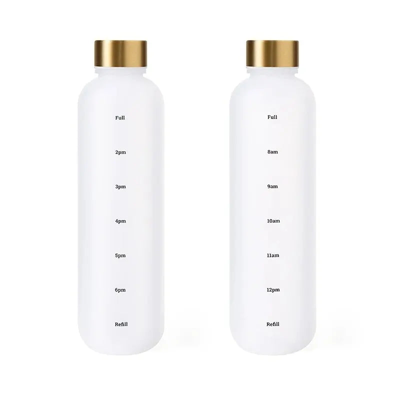 Motivational Frosted Water Bottle – 32oz Leakproof BPA Free for Fitness Gym