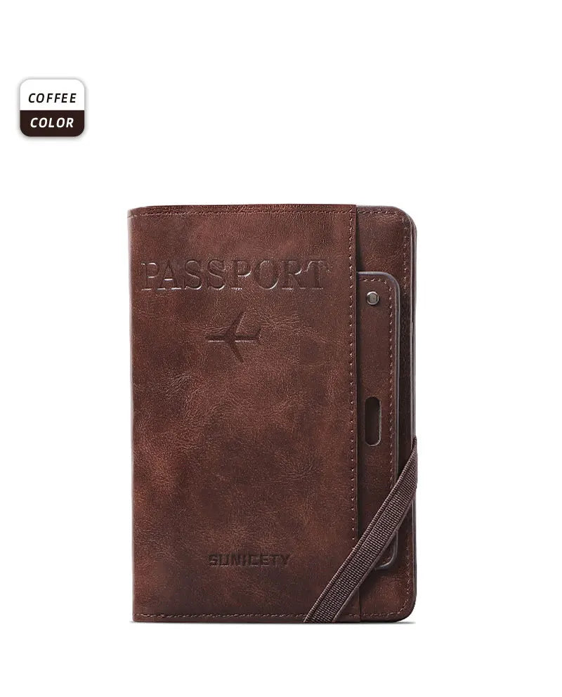RFID Passport Holder Wallet – Anti-Theft Travel Organizer for Men and Women