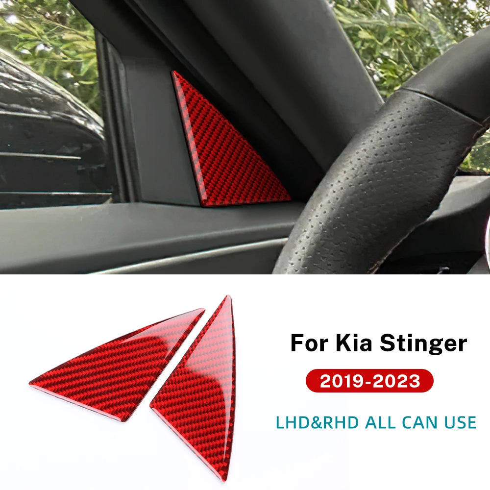 Carbon Fiber Door Triangle Trim – Interior Accessories for Kia Stinger