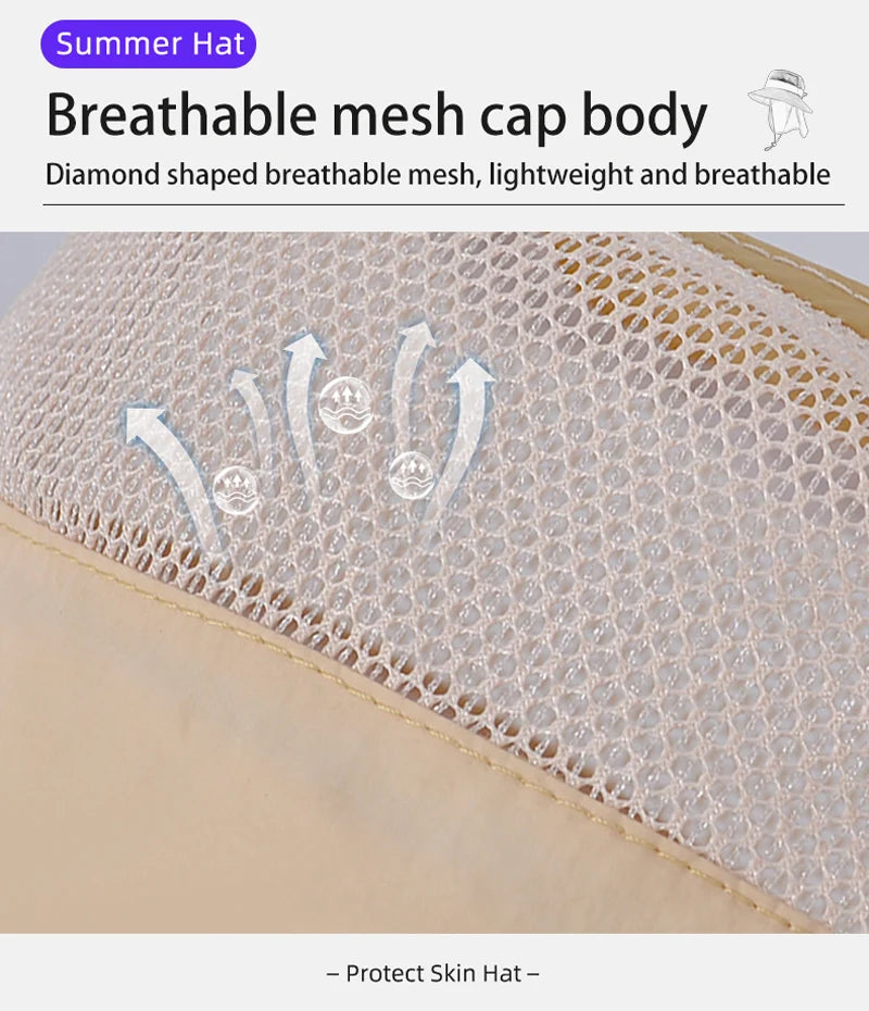 Kids Sunshade Fishing Hat – Breathable Wide Brim Shawl for Outdoor Summer