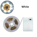 Battery Powered LED Strip Lights – Warm White TV Backlight for Bedroom Decor