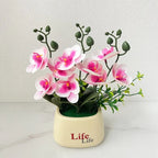 Faux Butterfly Orchid Potted Plant – Elegant Floral Decor for Home Office