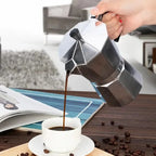 Aluminum Moka Pot Coffee Maker – Espresso Percolator for Home and Camping