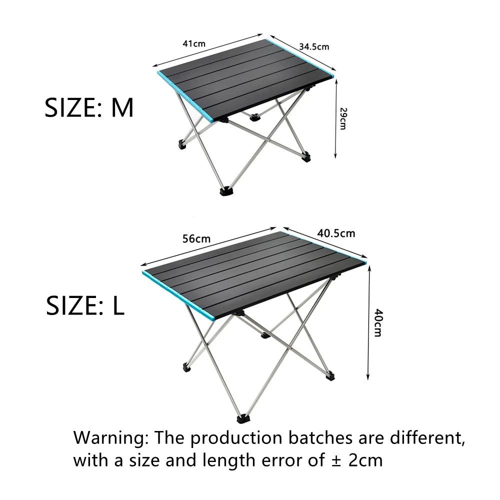 Portable Aluminum Camping Table – Foldable Outdoor Desk for Picnic and BBQ