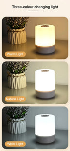 Dimmable Touch Night Lamp – USB Bedside Light for Kids Bedroom Decor