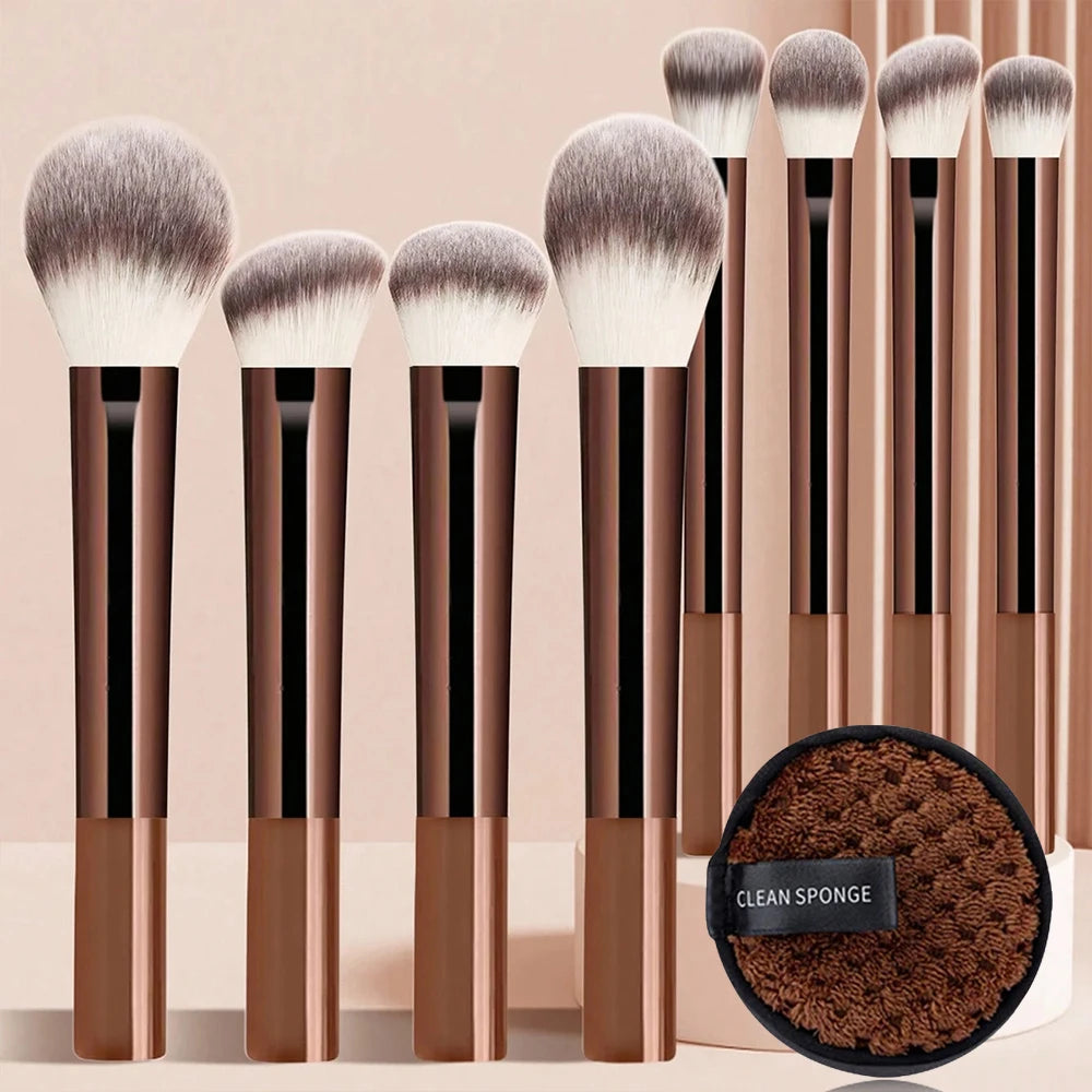 Synthetic Makeup Brush Set – Soft Cosmetic Tools for Foundation and Eyeshadow
