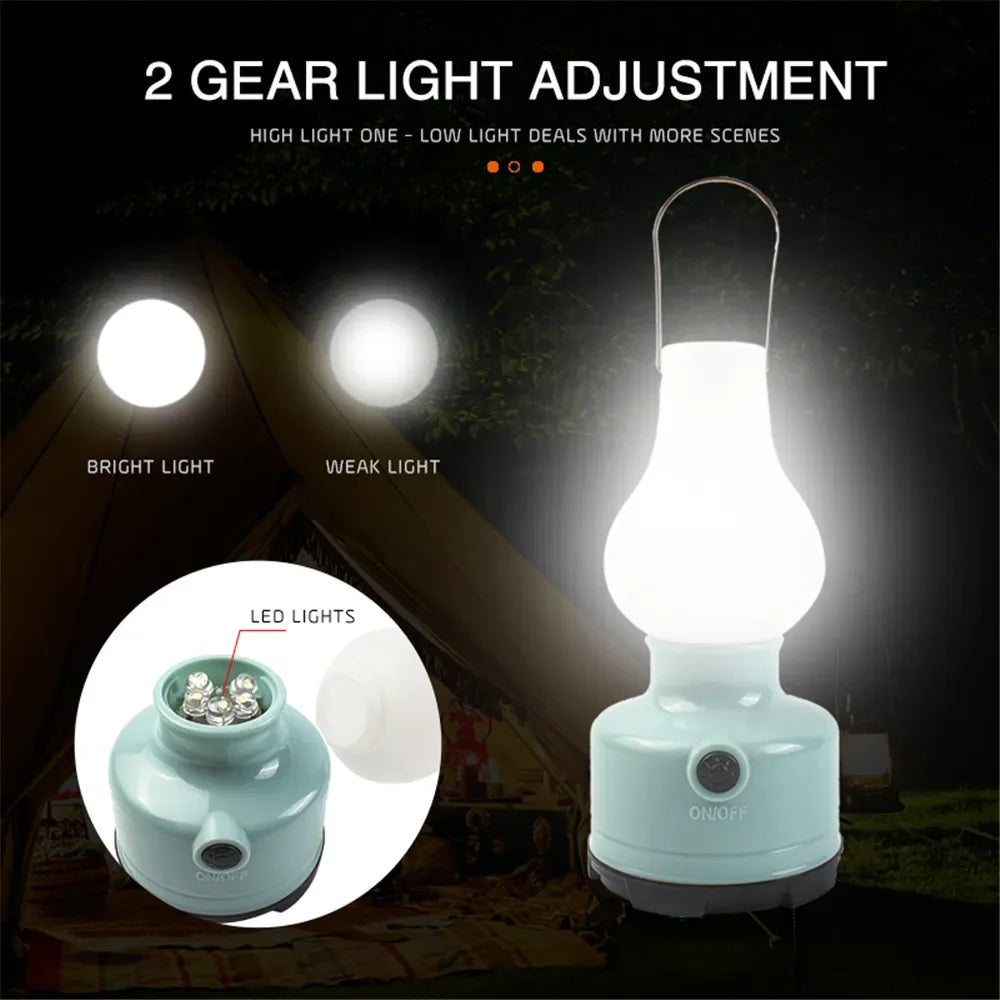 Portable LED Camping Lamp – Waterproof Dual-Mode Light for Outdoor Hiking