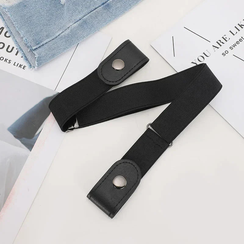 Stretch Elastic No Buckle Belt – Invisible Waistband for Men and Women