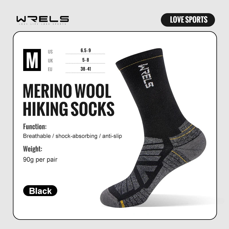 Merino Wool Hiking Socks – Lightweight Mid-Calf Performance for Outdoor Sports