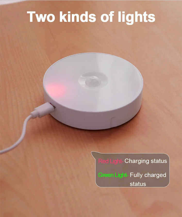 USB Rechargeable Motion Sensor Light – Magnetic Night Lamp for Home Bedroom