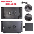 Aluminum Laptop Cooling Stand – Foldable Notebook Tray for Bed Office Desk