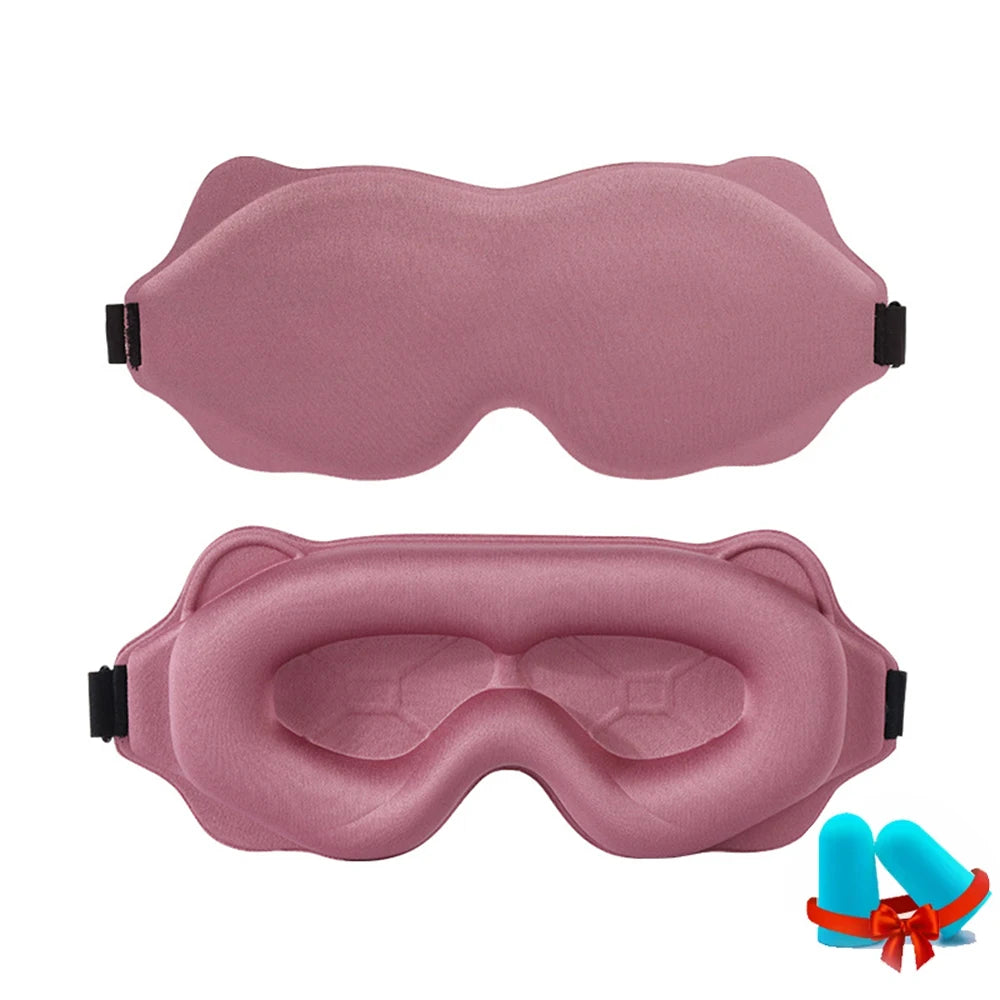Soft 3D Sleeping Mask – Breathable Light Blocking Eyeshade for Travel