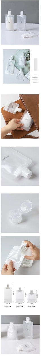 Refillable PET Travel Bottle Set – Portable Cosmetic Containers for Vacation