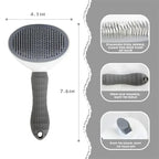Self-Cleaning Pet Grooming Brush – Dematting Tool for Dogs and Cats