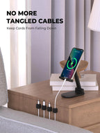 Magnetic Cable Clips – Adjustable Adhesive Cord Holder for Home Office Desk