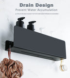 Aluminum Bathroom Shelf – Wall Mounted Storage Rack for Shower and Kitchen