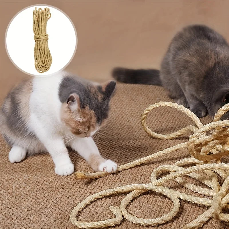 Natural Sisal Rope – Cat Scratching Cord for DIY Furniture Protection