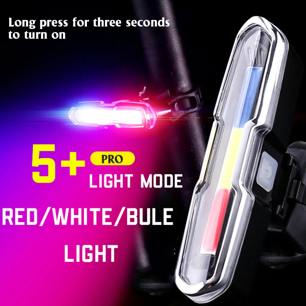 USB Rechargeable LED Bike Tail Light – Waterproof Safety Lamp for Cycling