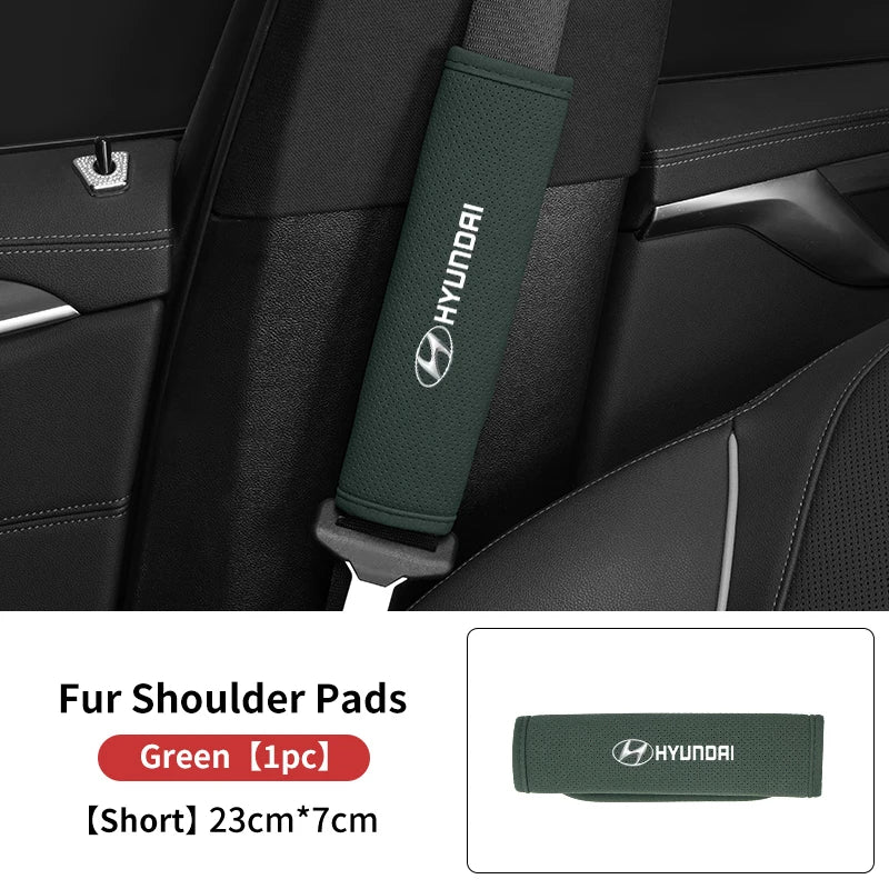 Suede Seat Belt Pads – Shoulder Protection for Hyundai Interior Comfort