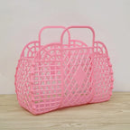 Foldable Mesh Laundry Basket – Portable Plastic Bin for Bathroom Organization