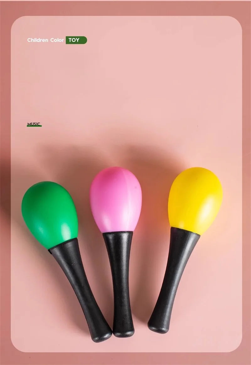 Small Plastic Maraca Sand Hammer – Musical Percussion Toy for Kids Party