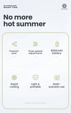 Portable Waist Clip Fan – Rechargeable Cooling Device for Outdoor Camping