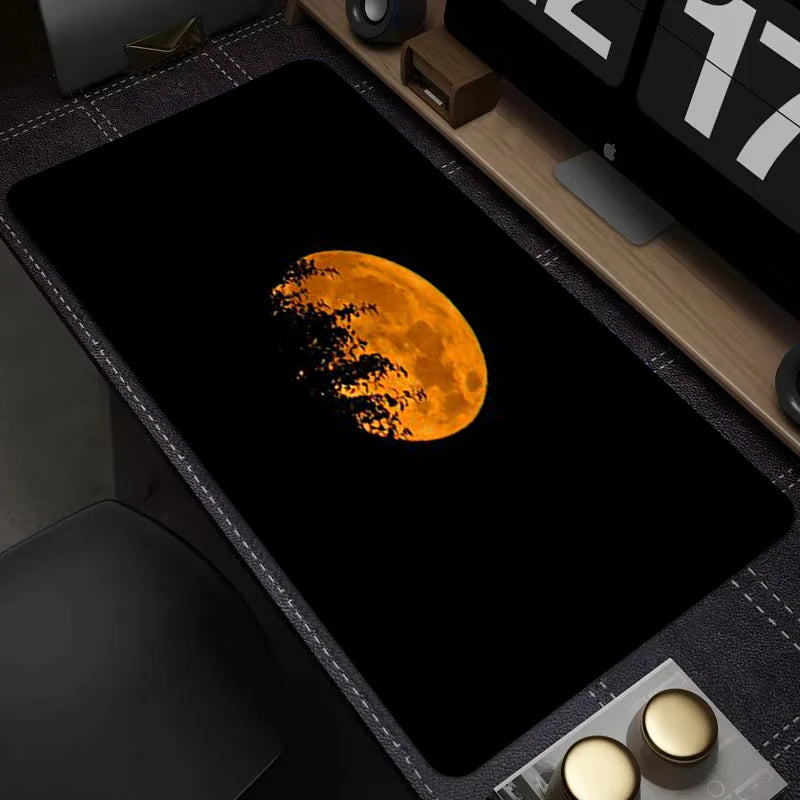 Large Starlit Sky Desk Mat – Anti-slip Rubber Pad for Gaming and Office