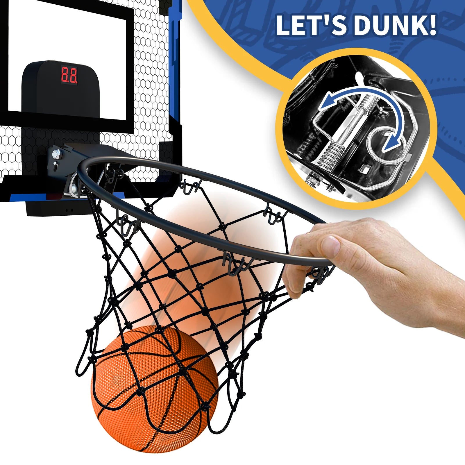 Wall-Mounted Basketball Hoop – Indoor Training Toy for Kids Outdoor Play