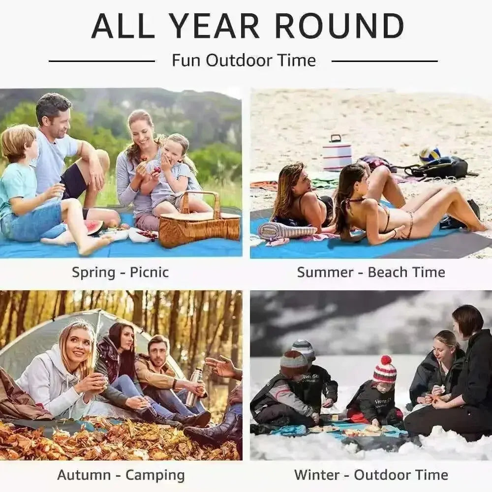 Waterproof Sandproof Beach Mat – 200x140cm Picnic Blanket for Outdoor Travel