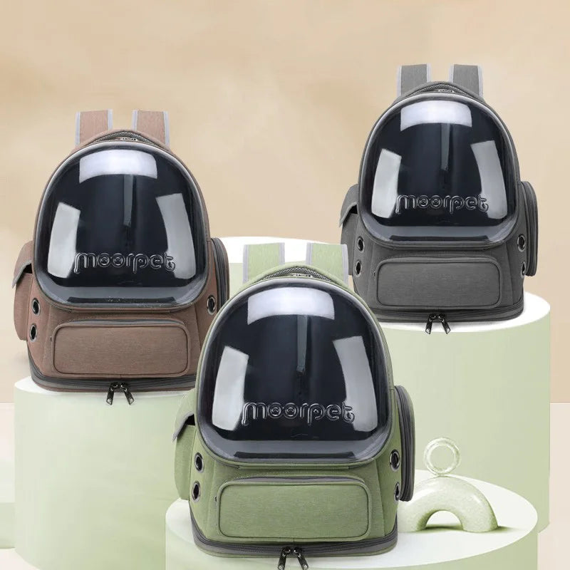 Transparent Pet Carrier Backpack – Breathable Travel Bag for Cats and Dogs