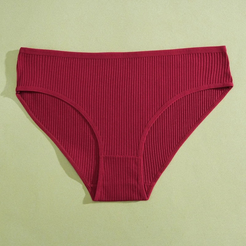 Cotton Briefs – Soft Striped Low Rise Underwear for Women