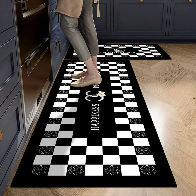 Crystal Velvet Kitchen Runner – Anti-Slip Mat for Home Floor Decor