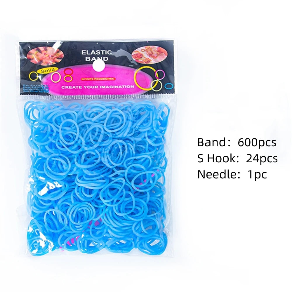 Elastic Loom Bands – Colorful DIY Jewelry Making Kit for Kids Crafts