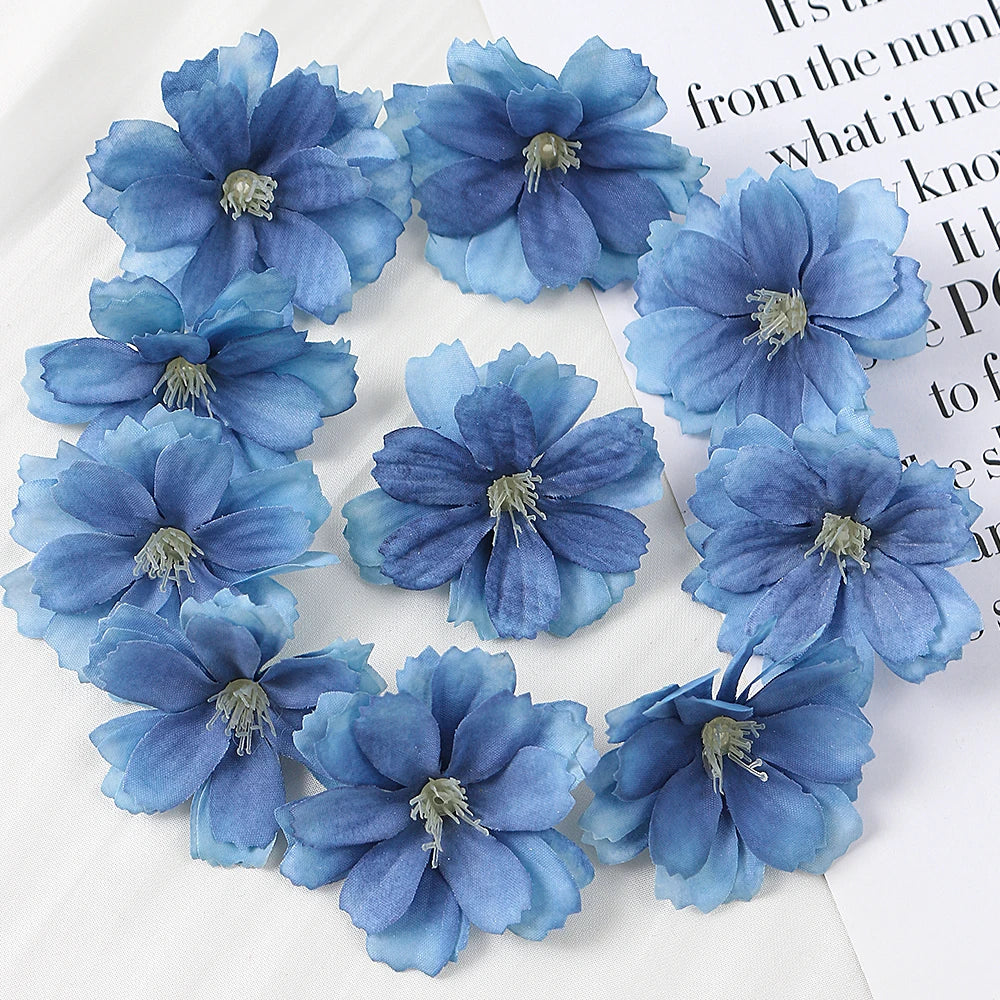 Artificial Cherry Blossom Heads – Silk Floral Decor for Weddings and DIY