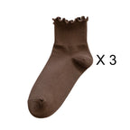 Ruffled Ankle Socks – Breathable Japanese Style Kawaii Hosiery for Women
