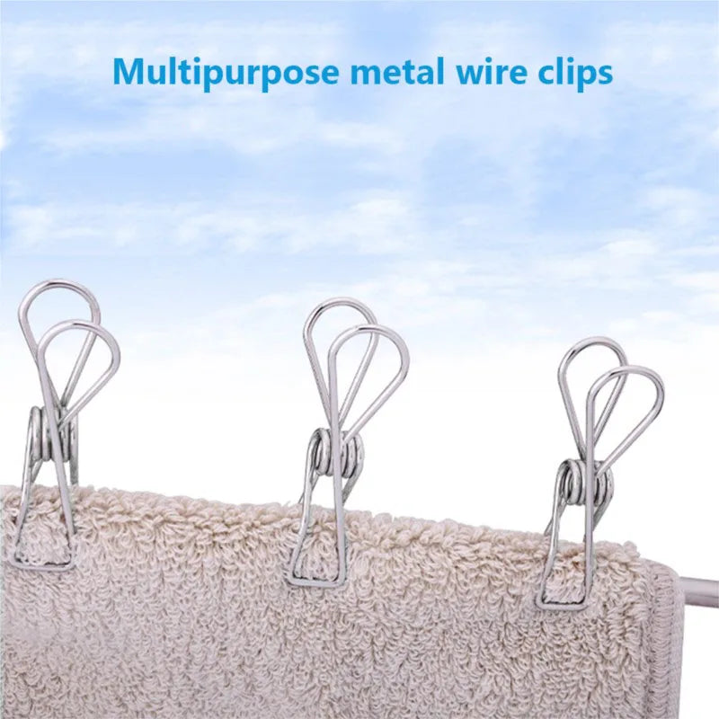 Stainless Steel Clothespins – Heavy Duty Metal Pegs for Laundry Drying