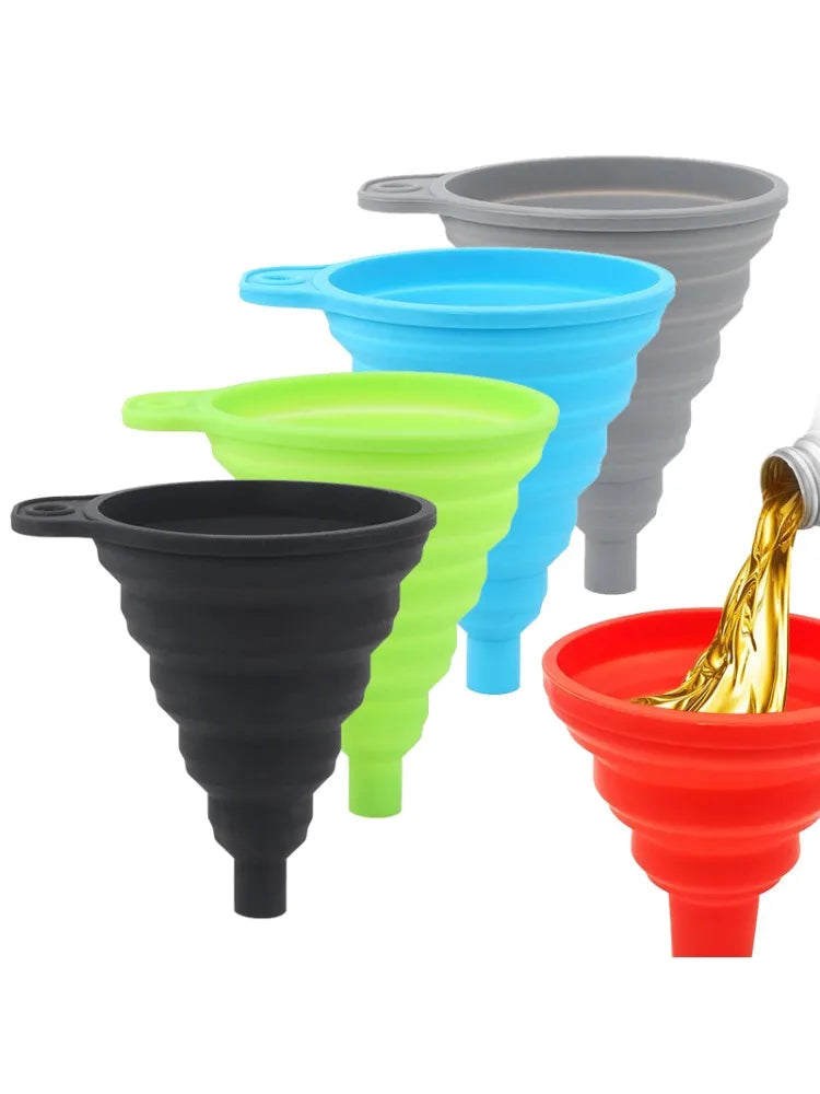 Foldable Silicone Engine Funnel – Portable Liquid Tool for Oil Changes